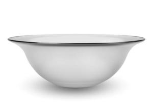 White bowl isolated on white background 3D rendering photo