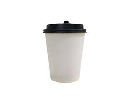 Blank White paper coffee cups for your Logo and Text on white background with clipping path