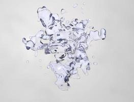 A splash of clear drinking water 3d render photo