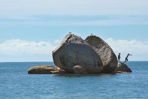 Split apple rock beach, South island, New Zealand photo