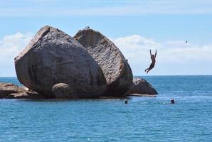 Split apple rock beach, South island, New Zealand photo