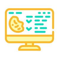 access to cookies color icon vector illustration