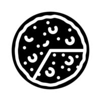 tortilla española plato glifo icono vector ilustración