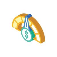 performance business intelligence isometric icon vector illustration