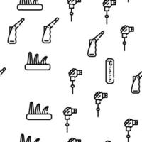 Thermometer Device Vector Seamless Pattern