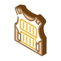 body armor isometric icon vector illustration