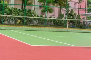 cancha de tenis verde foto