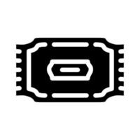 paquete de servilletas glifo icono vector ilustración