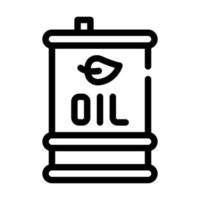 barril de petróleo línea icono vector ilustración negro