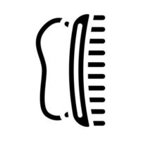 peine peluquero glifo icono vector ilustración plana