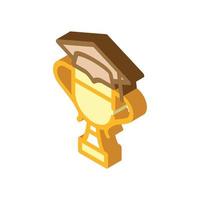 student cup award isometric icon vector illustration