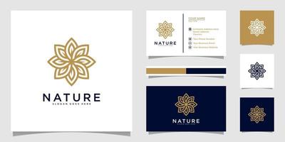 nature flower logo premium vector