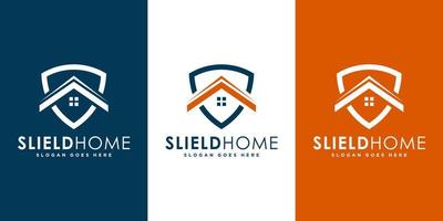 home shield logo design vector