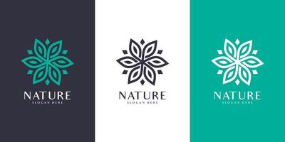 vector premium de logotipo de flor de naturaleza