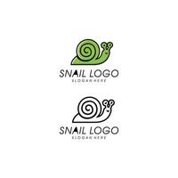 snail animal logo vector design template