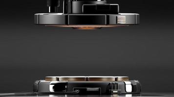 Technology Background. Power podium empty stage. Sci-fi idea concept. photo
