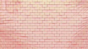 Pink Brick wall and Shadow from tree. for texture background. photo
