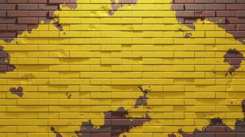 Brick wall yellow and red-brown for texture background. photo