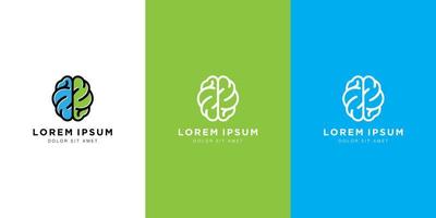 brain logo vector design line art