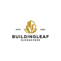 building leaf logo design vector