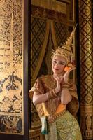 Khon, Is a classical Thai dance in mask. Except for this characters who weren't wearing masks. photo