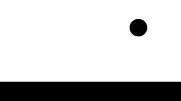 abstrakte schwarze Kugel springt von der Oberfläche der schwarzen Flüssigkeit auf. animation der schwarzen tintenpunktform auf weißem hintergrund. nahtlose Schleife. Video animierter Hintergrund.