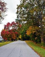 Country road in the fall photo