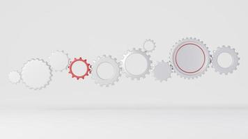 Gear and cog background. 3D Rendering photo