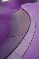 empty purple skate park on the street photo