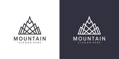 emblema de diseño de vector de logotipo de montaña