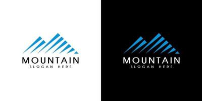 emblema de diseño de vector de logotipo de montaña
