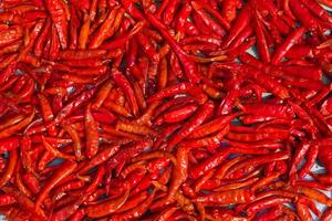 Pattern of dried chilies photo