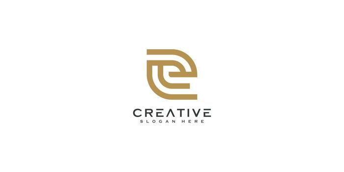 initial letter E logo design template vector