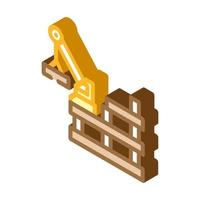 skyscraper construction isometric icon vector illustration