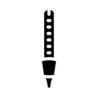 laboratory thermometer glyph icon vector illustration black