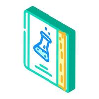 textbook for noting lesson isometric icon vector illustration