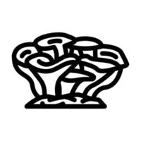 maitake mushroom line icon vector illustration