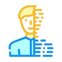 digital portrait color icon vector illustration line