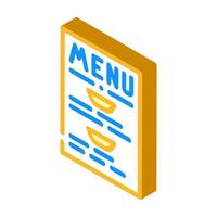 menu buffet isometric icon vector illustration