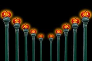 Halloween Concept background with pumpkin lanterns. photo