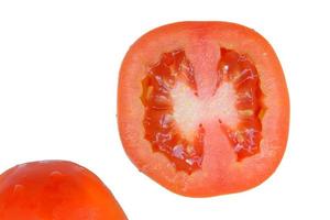 Close up tomato isolated on a white background. photo