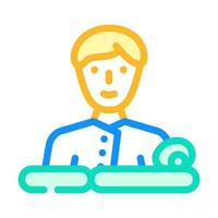 masseur business color icon vector illustration