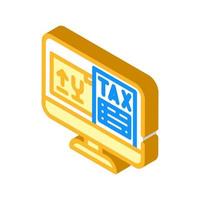 tax wholesale isometric icon vector illustration