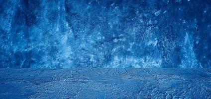 blue empty room cement concrete and wall abstract texture background photo