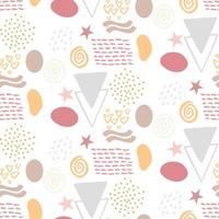 abstract pattern background with hand drawn shapes design vector