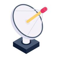 Check out isometric icon of parabolic satellite vector