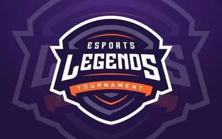 Professional Legends Esports Logo Template for Game Team or Gaming Tournament vector