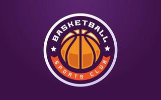 Basketball Club Logo Template for Sports Team or Tournament vector