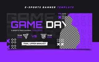 Versus E-Sports Gaming Banner Template with Logo for Social Media vector