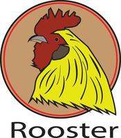 vector de cabeza de gallo para fines de logotipo